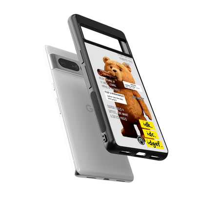 teddy back phone cover | glass case for google pixel 7 pro