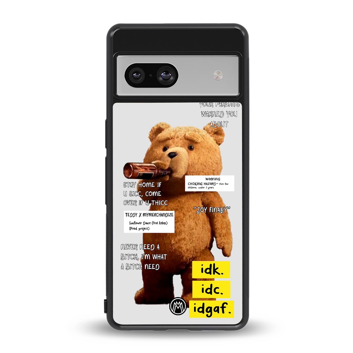 teddy back phone cover | glass case for Google Pixel 7