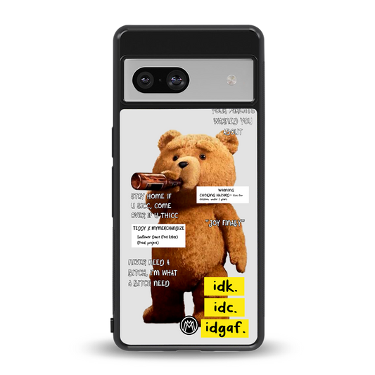 teddy back phone cover | glass case for Google Pixel 7A