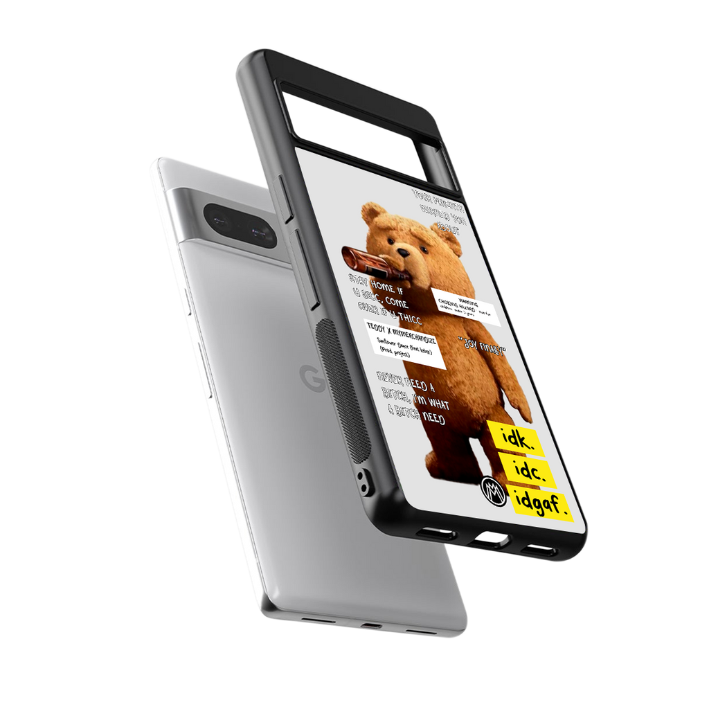 teddy back phone cover | glass case for Google Pixel 7