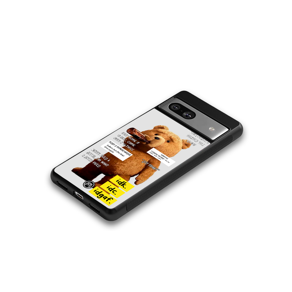 teddy back phone cover | glass case for Google Pixel 7A