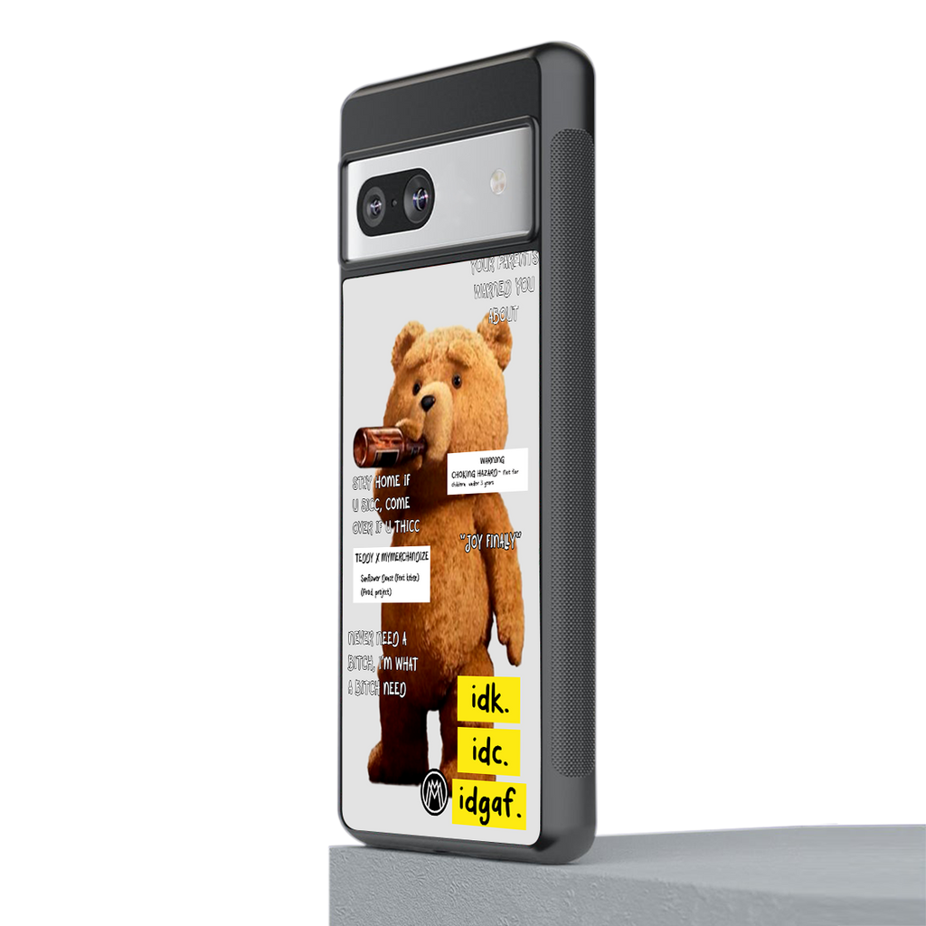 teddy back phone cover | glass case for Google Pixel 7A