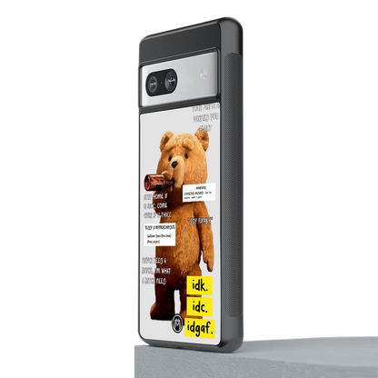teddy back phone cover | glass case for Google Pixel 7A