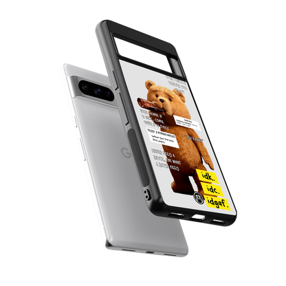 teddy back phone cover | glass case for google pixel 8 pro