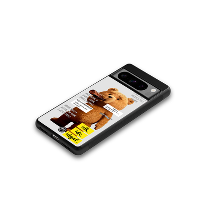teddy back phone cover | glass case for google pixel 8 pro