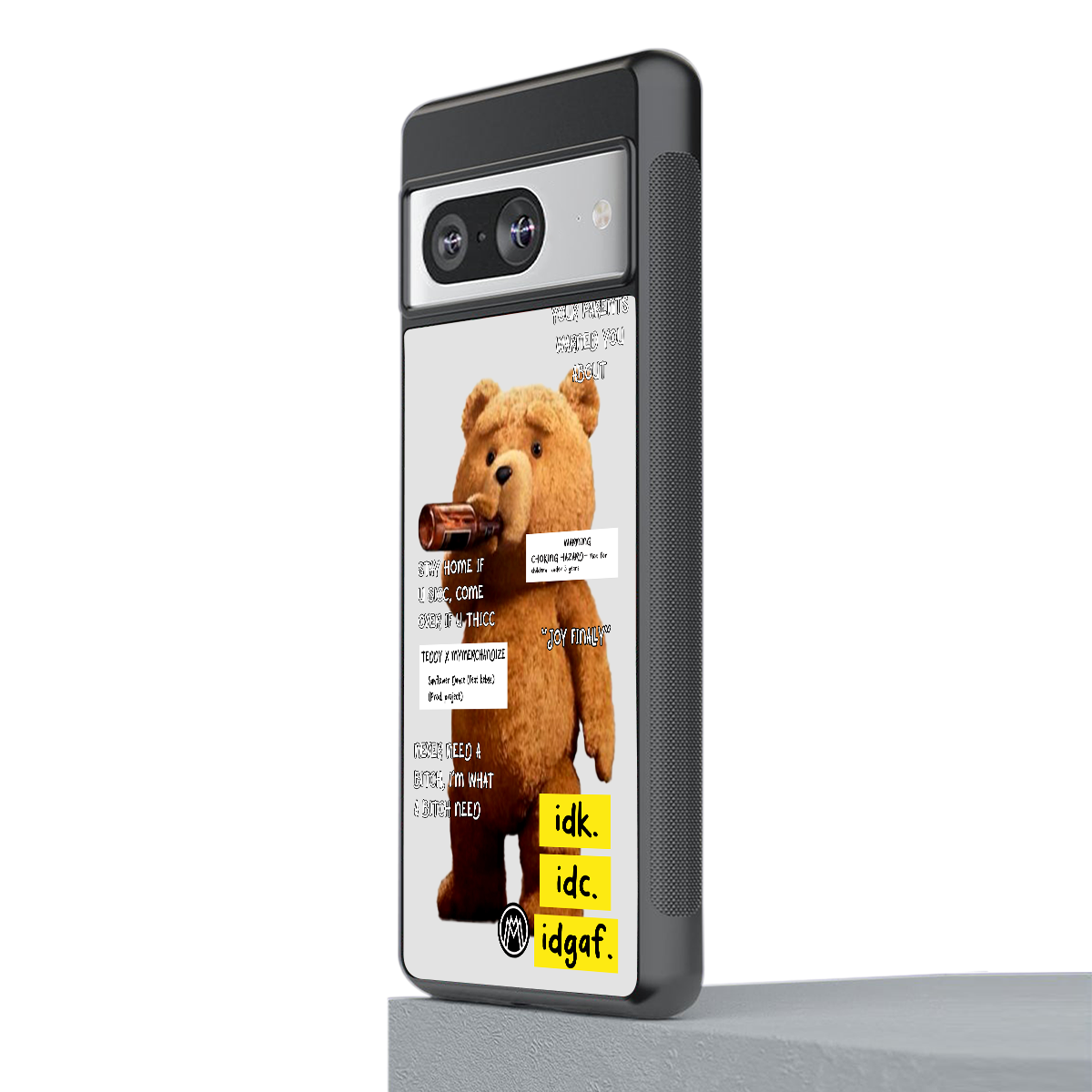 teddy back phone cover | glass case for Google Pixel 8