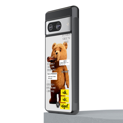 teddy back phone cover | glass case for Google Pixel 8