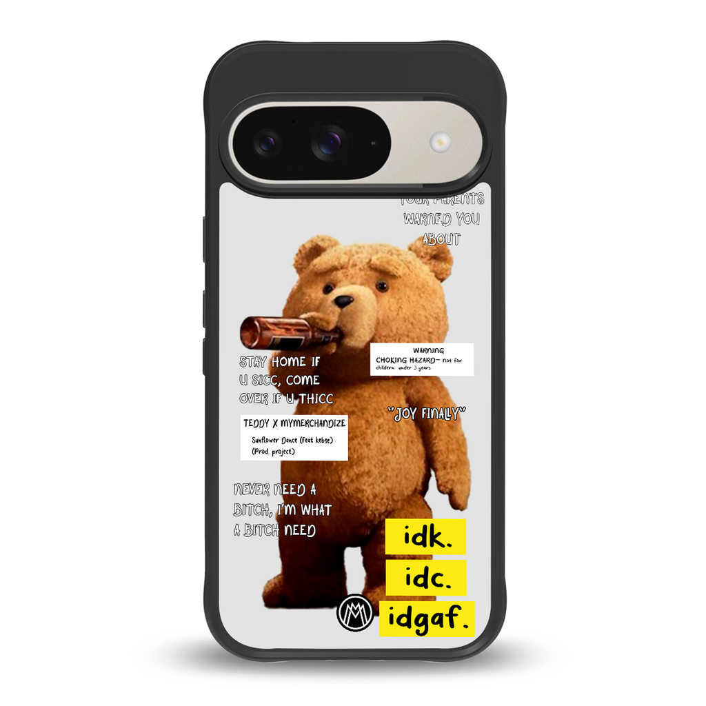 teddy back phone cover | glass case for google pixel 9
