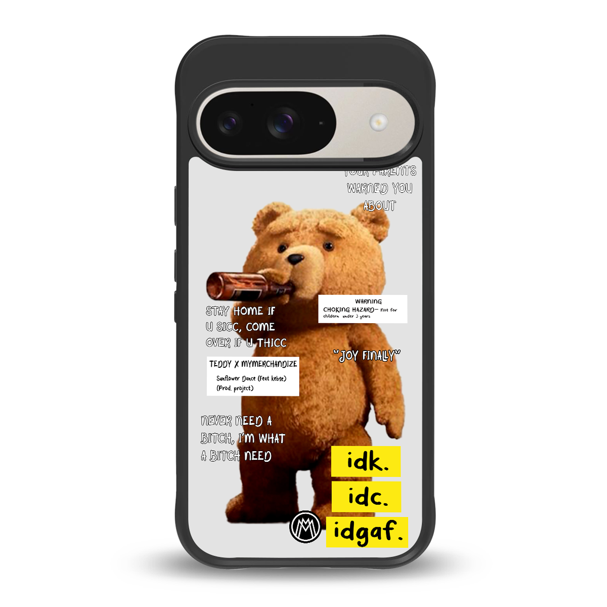 teddy back phone cover | glass case for google pixel 9