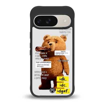 teddy back phone cover | glass case for google pixel 9