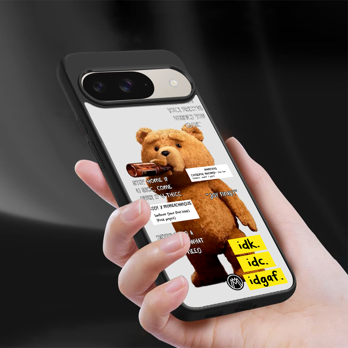 teddy back phone cover | glass case for google pixel 9
