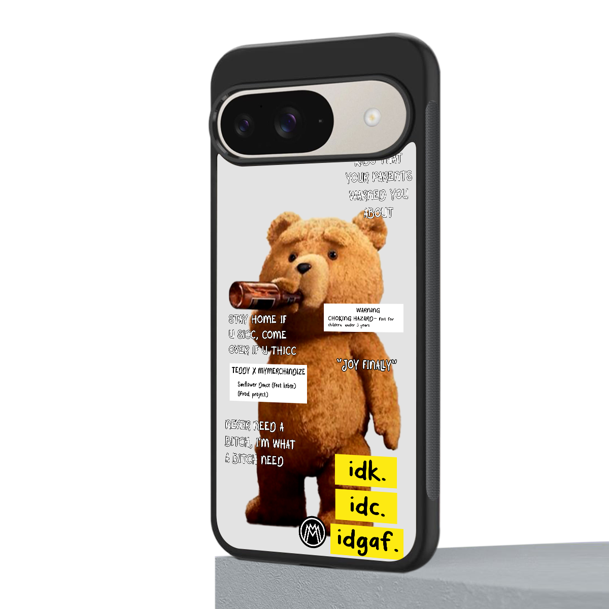 teddy back phone cover | glass case for google pixel 9