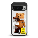 teddy back phone cover | glass case for google pixel 9 pro xl