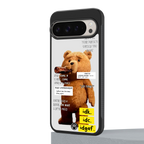 teddy back phone cover | glass case for google pixel 9 pro xl