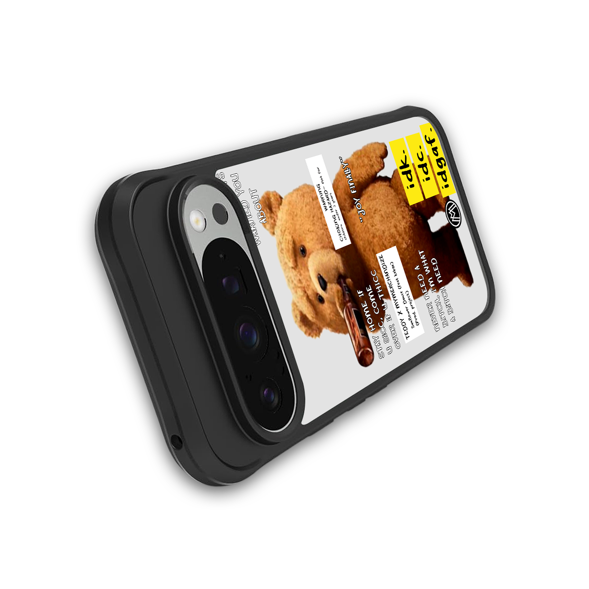 teddy back phone cover | glass case for google pixel 9 pro xl