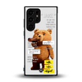teddy back phone cover | glass case for samsung galaxy s23 ultra