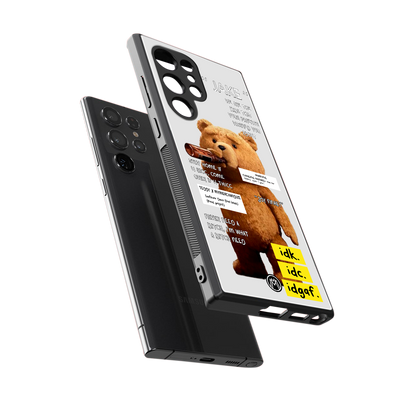 teddy back phone cover | glass case for samsung galaxy s24 ultra