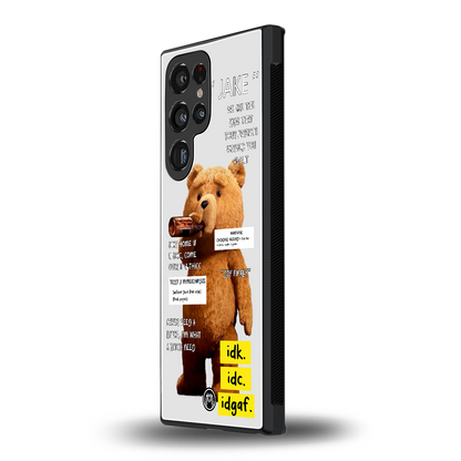 teddy back phone cover | glass case for samsung galaxy s24 ultra