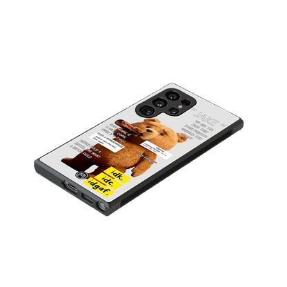 teddy back phone cover | glass case for samsung galaxy s24 ultra