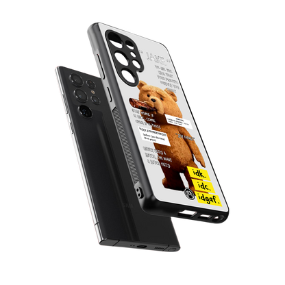 teddy back phone cover | glass case for samsung galaxy s25 ultra