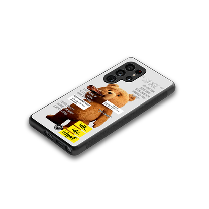 teddy back phone cover | glass case for samsung galaxy s25 ultra