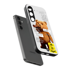 teddy back phone cover | glass case for samsung galaxy s23 fe