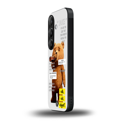 teddy back phone cover | glass case for samsung galaxy s23