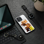 teddy back phone cover | glass case for iphone 15 plus