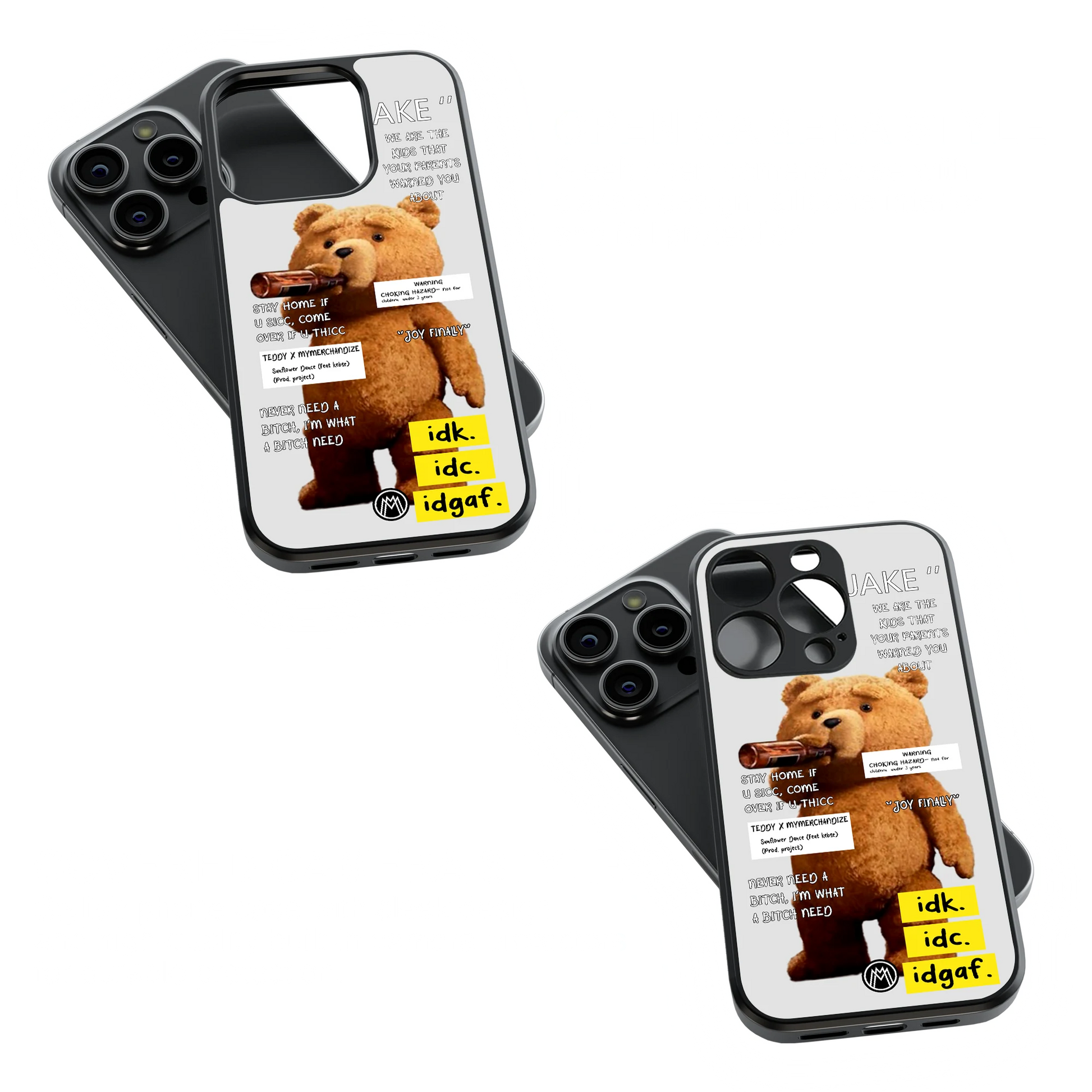 Trendy Glass Back Mobile Case for iPhone, Samsung, Redmi, OnePlus, Google Pixel, Motorola