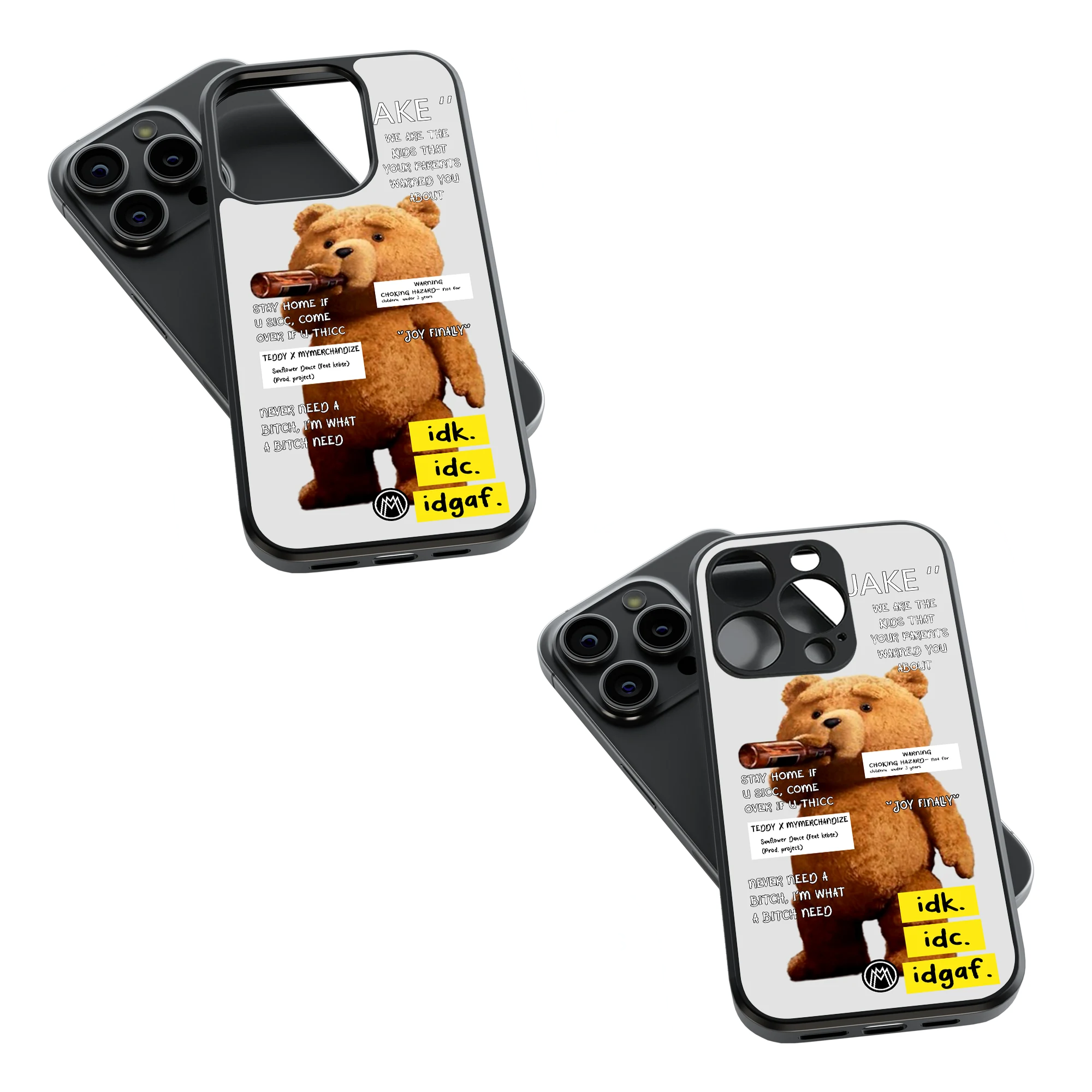 Trendy Glass Back Mobile Case for iPhone, Samsung, Redmi, OnePlus, Google Pixel, Motorola