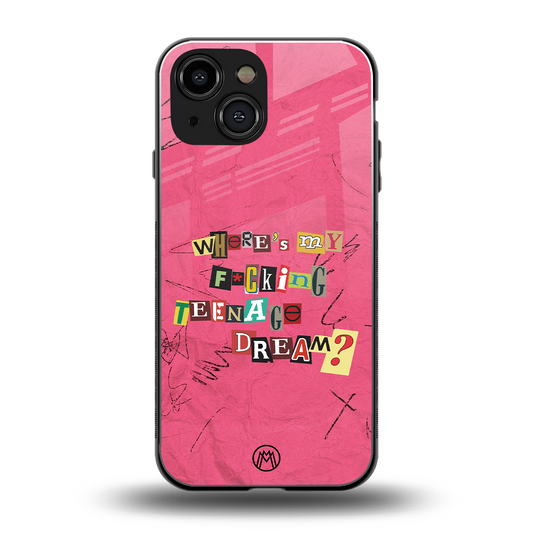 teenage dream back phone cover | glass case for iphone 13 mini