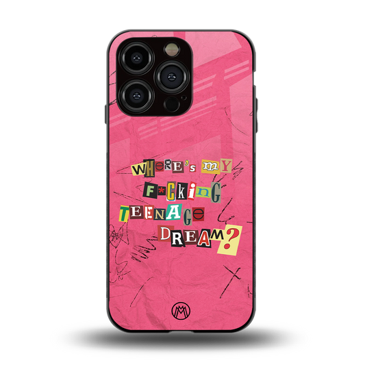 teenage dream back phone cover | glass case for iphone 14 pro
