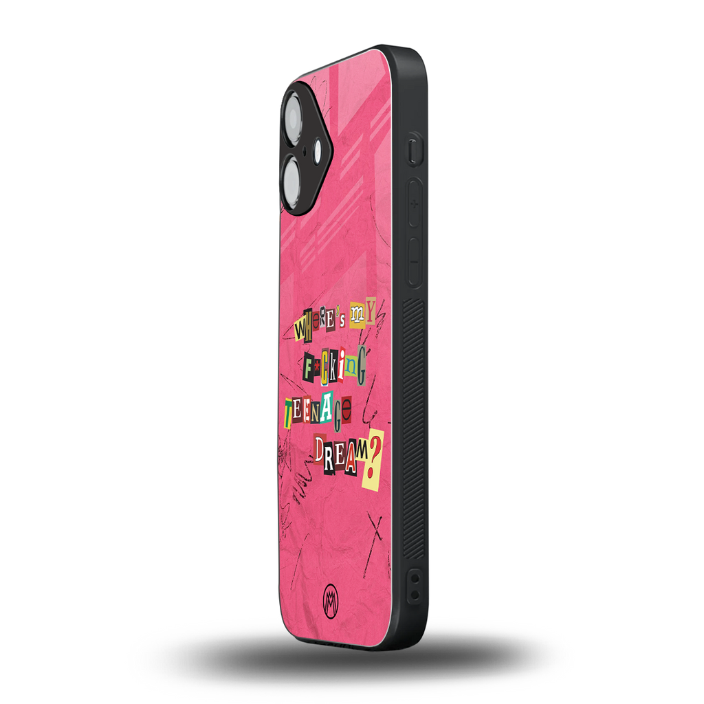 teenage dream back phone cover | glass case for iphone 16 plus