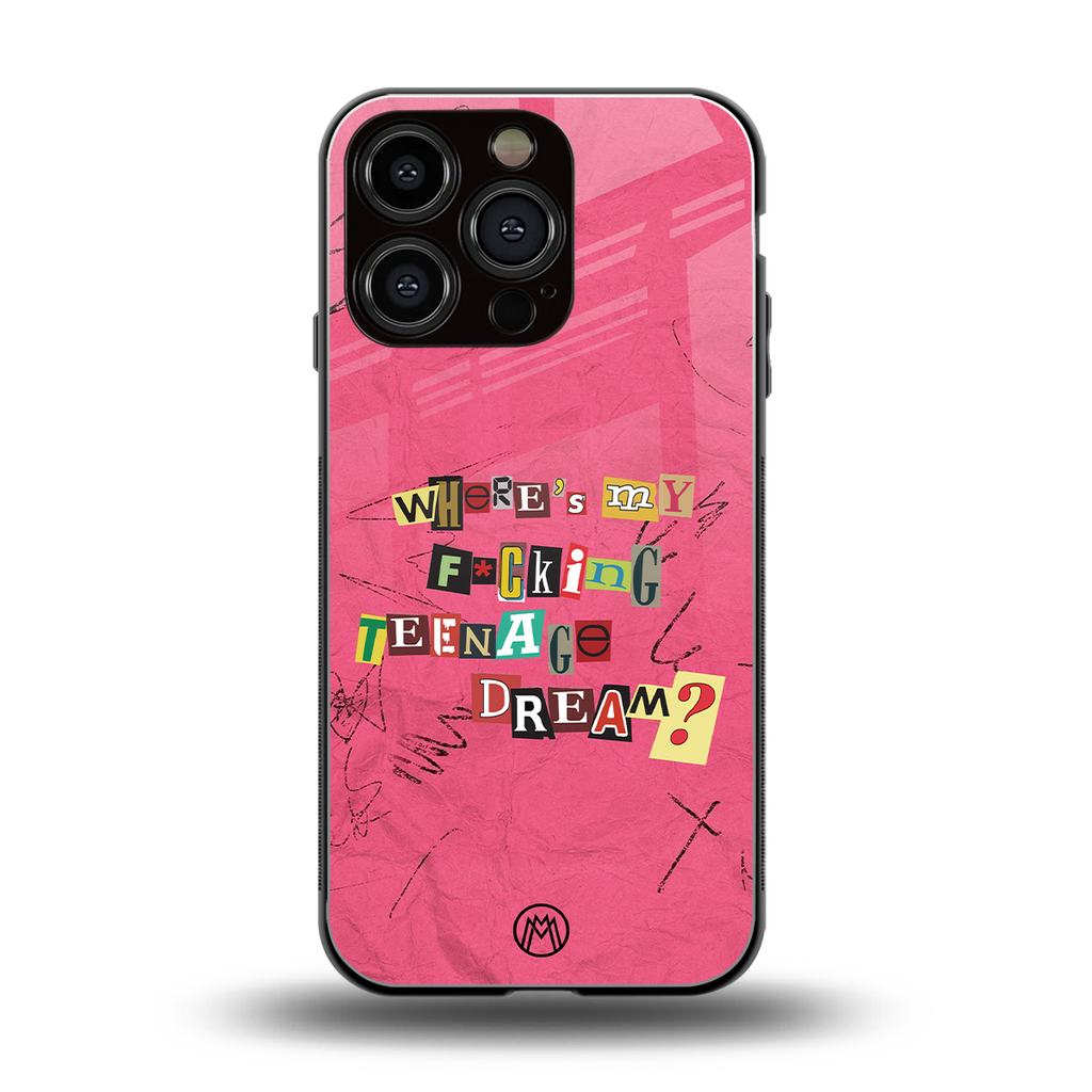 teenage dream back phone cover | glass case for iphone 16 pro