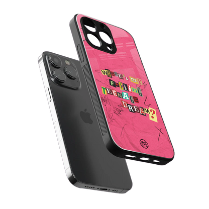teenage dream back phone cover | glass case for iphone 16 pro