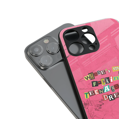teenage dream back phone cover | glass case for iphone 16 pro