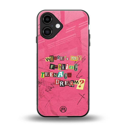 teenage dream back phone cover | glass case for iphone 16