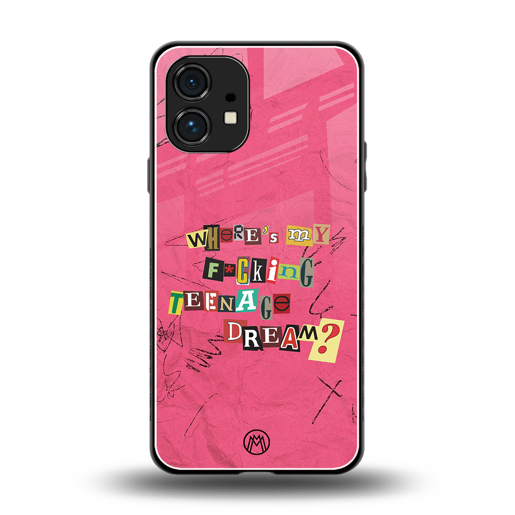 teenage dream back phone cover | glass case for nothing phone 1