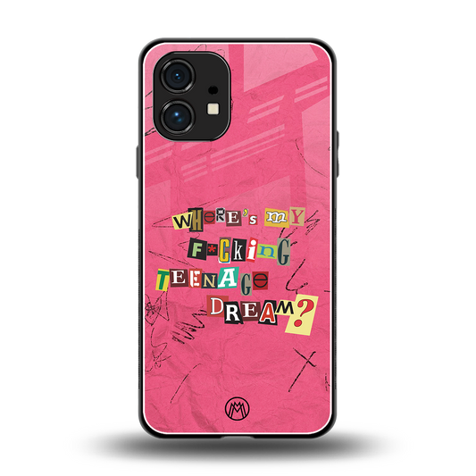 teenage dream back phone cover | glass case for nothing phone 1