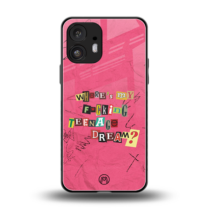 teenage dream back phone cover | glass case for nothing phone 2