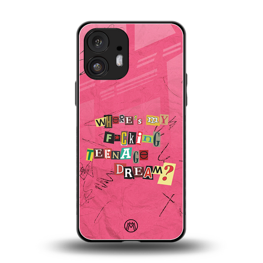 teenage dream back phone cover | glass case for nothing phone 2