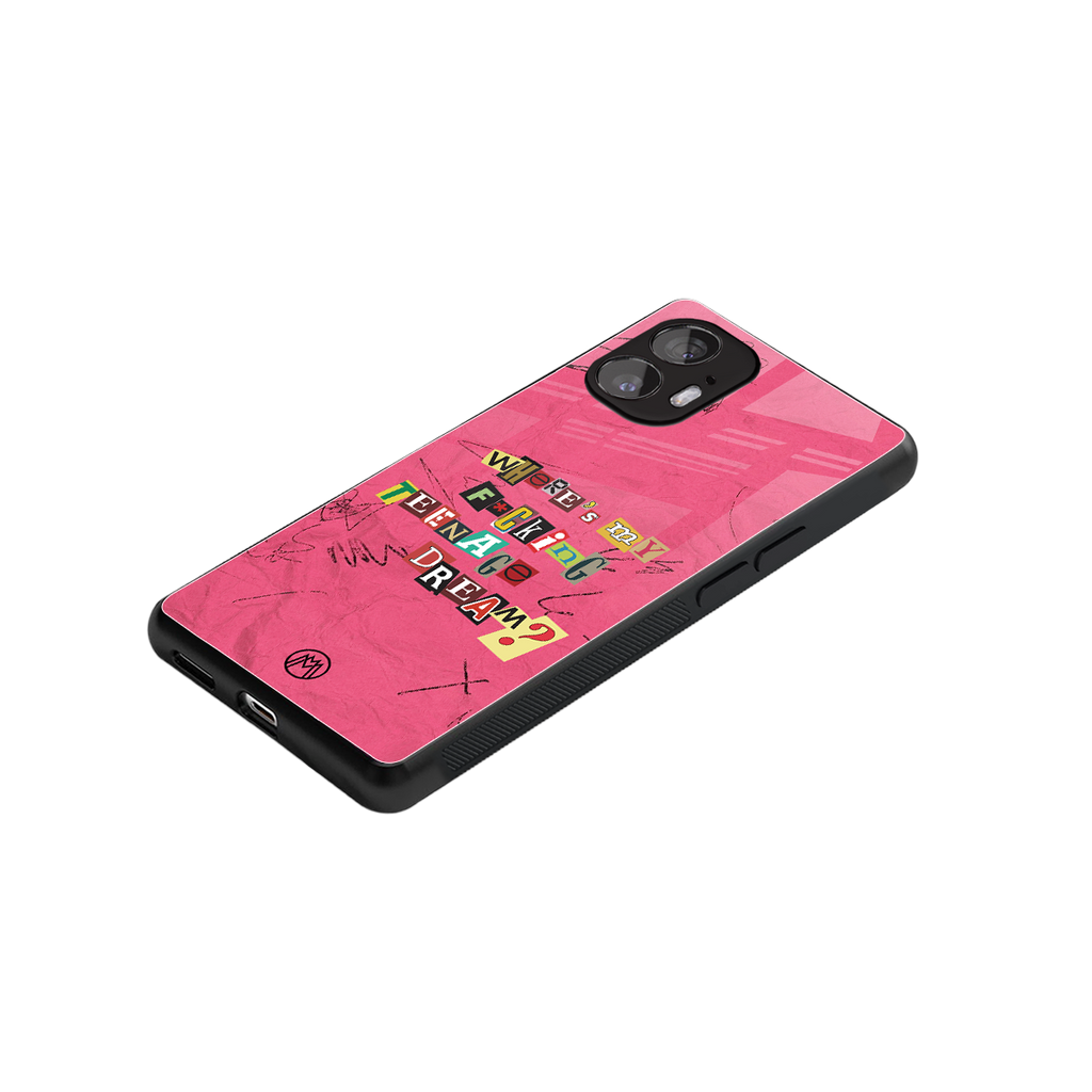 teenage dream back phone cover | glass case for nothing phone 2