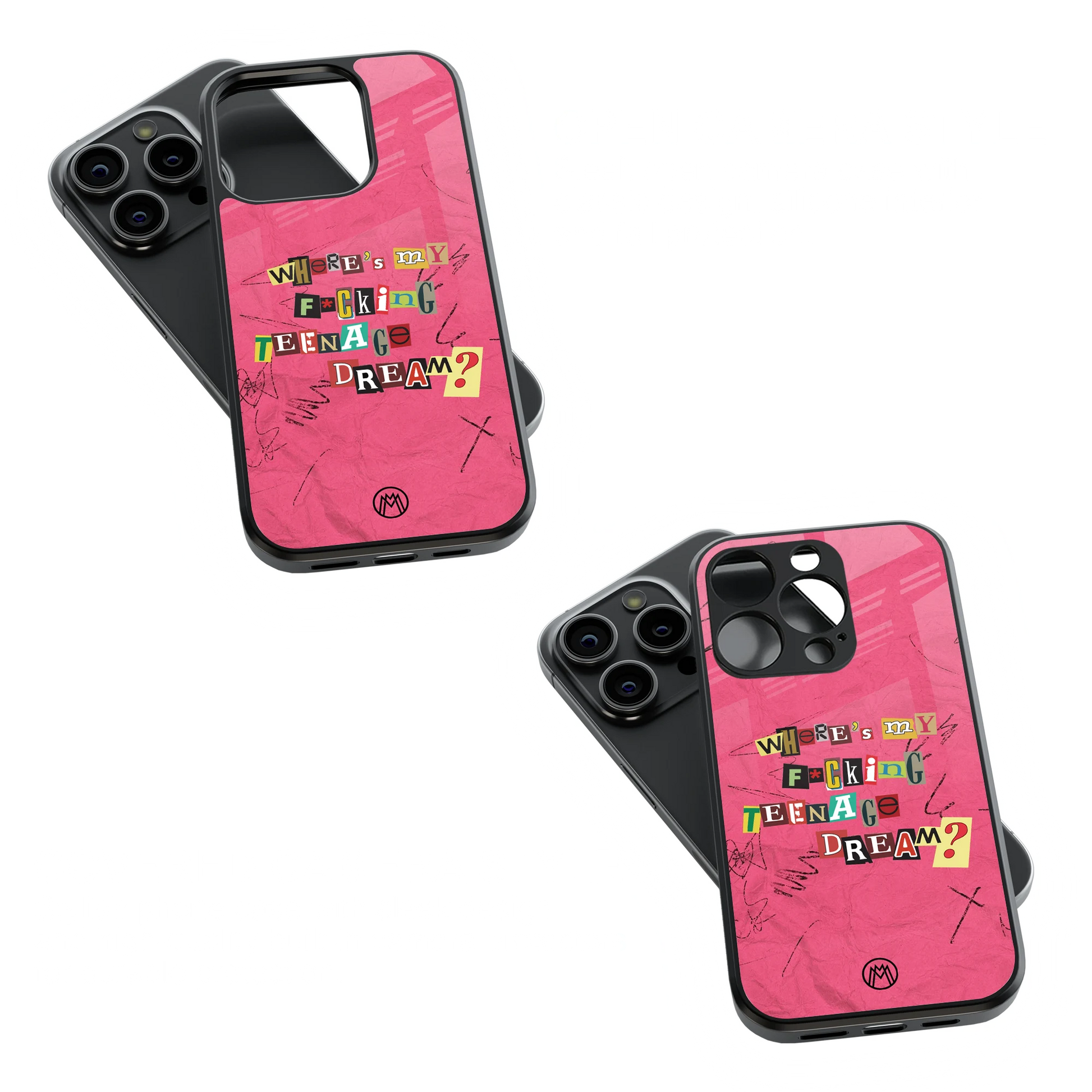 Trendy Glass Back Mobile Case for iPhone, Samsung, Redmi, OnePlus, Google Pixel, Motorola