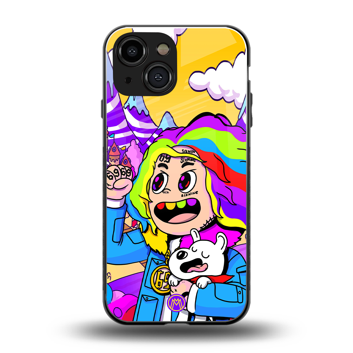 tekashi 6ix9ine back phone cover | glass case for iphone 13 mini
