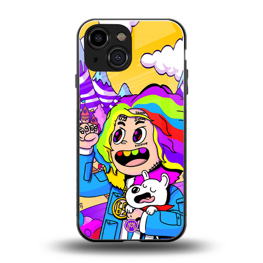 tekashi 6ix9ine back phone cover | glass case for iphone 13 mini