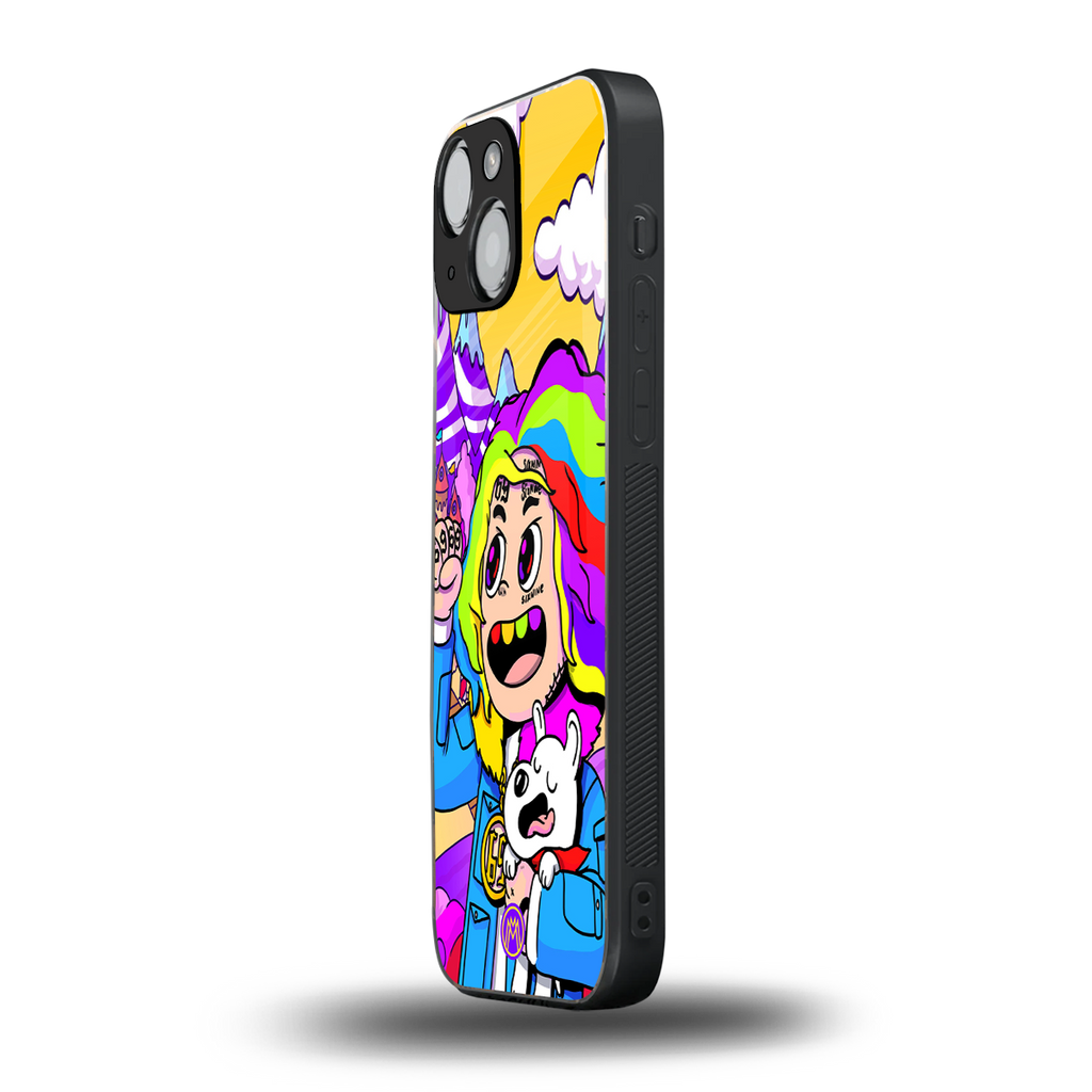 tekashi 6ix9ine back phone cover | glass case for iphone 13 mini