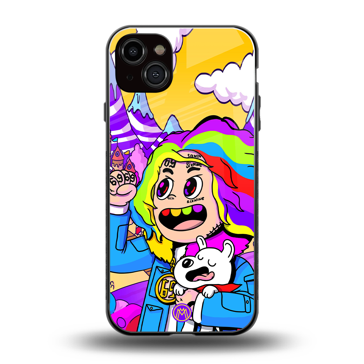 tekashi 6ix9ine back phone cover | glass case for iphone 15 plus