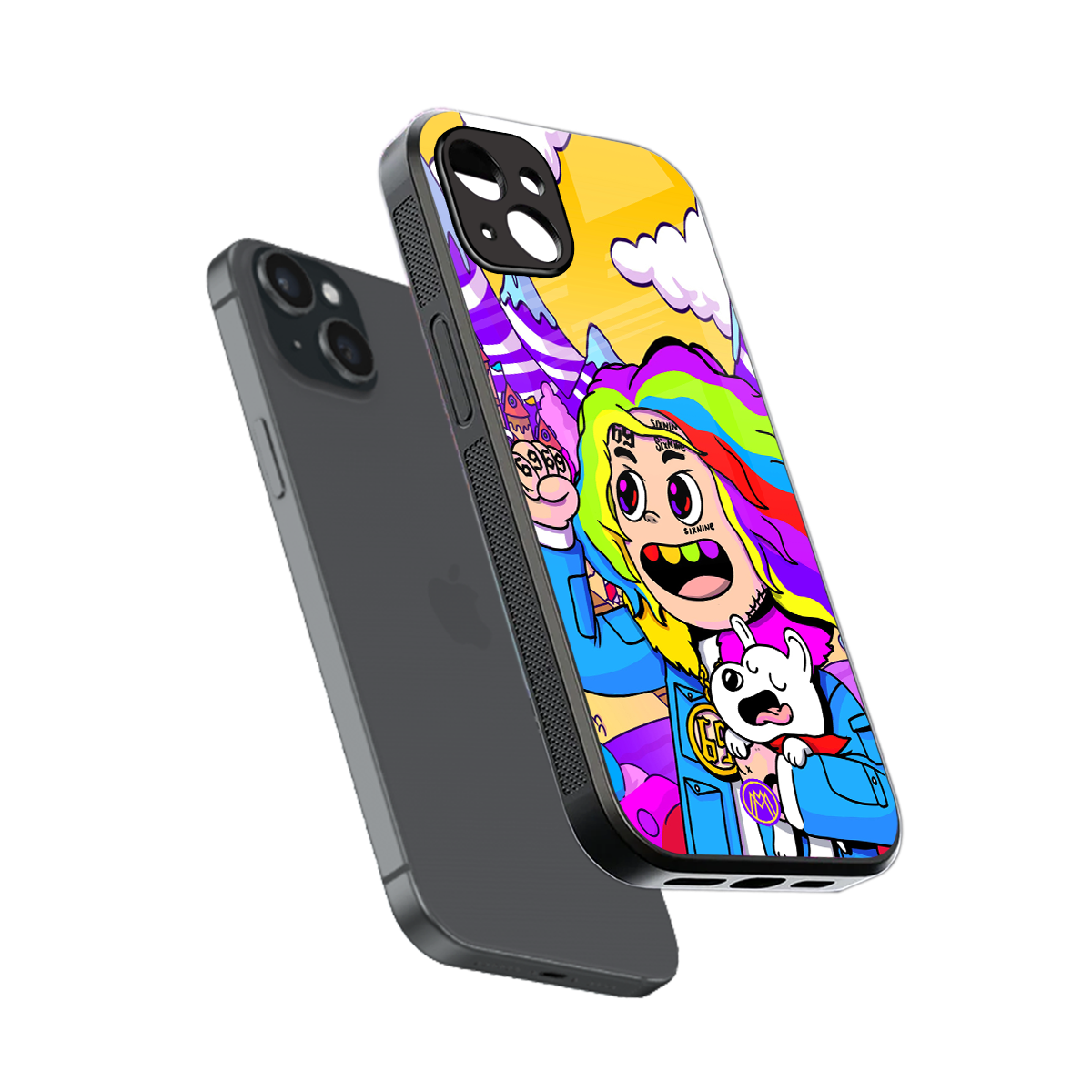 tekashi 6ix9ine back phone cover | glass case for iphone 15 plus