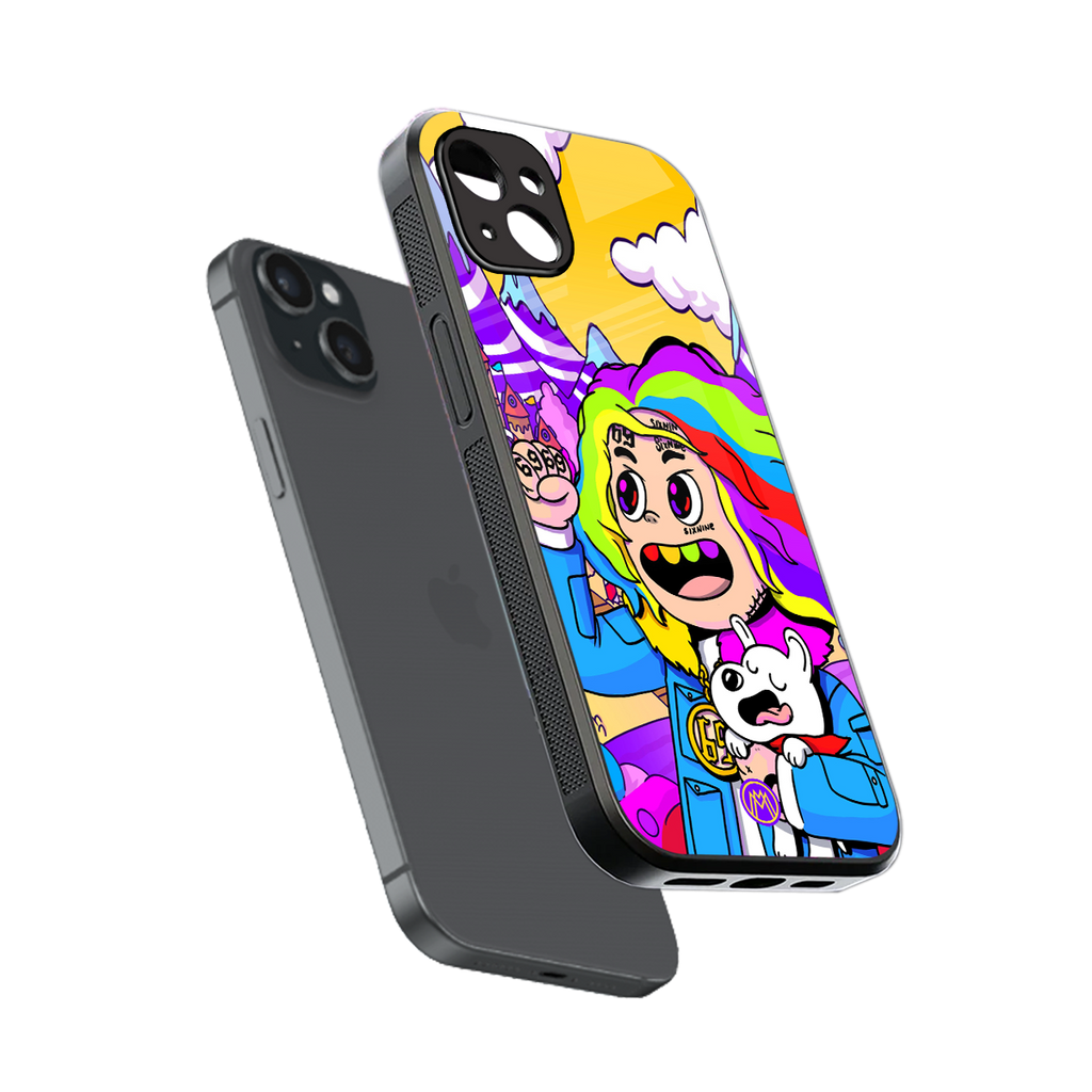 tekashi 6ix9ine back phone cover | glass case for iphone 14 plus