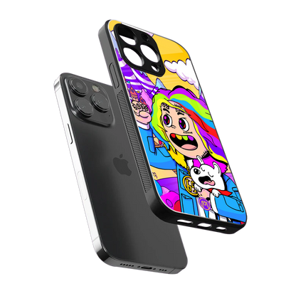 tekashi 6ix9ine back phone cover | glass case for iphone 14 pro max